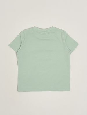 2. T-shirt en coton biologique pour bébé fille Vert d'eau
