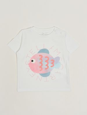 1. Camiseta de algodón para bebé Blanco