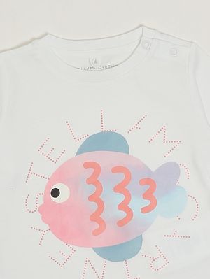 3. Camiseta de algodón para bebé Blanco