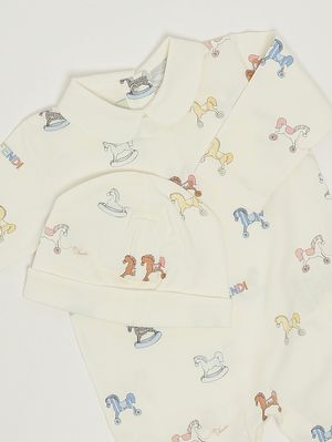 3. Set neonato in cotone stretch Bianco