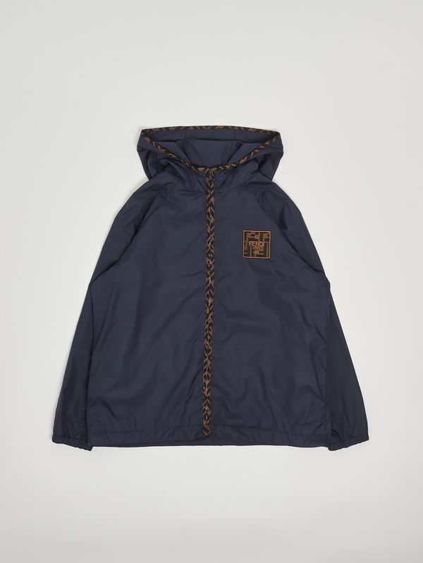 Veste en nylon pour fille Bleu Fendi