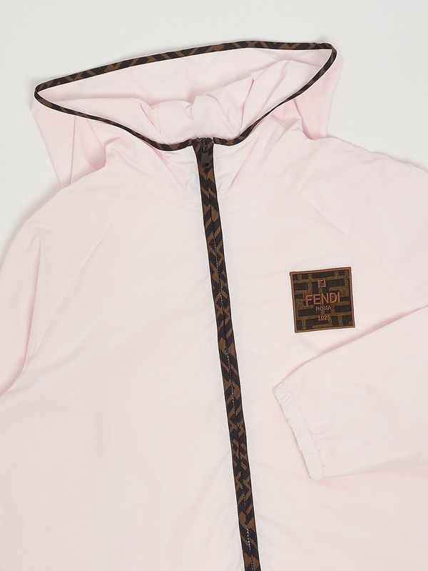 3. Veste en nylon pour fille Rose Fendi jua274as56
