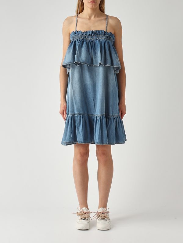 1. Denim-Kleid für Damen Leichter Denim Pinko 106564a37k