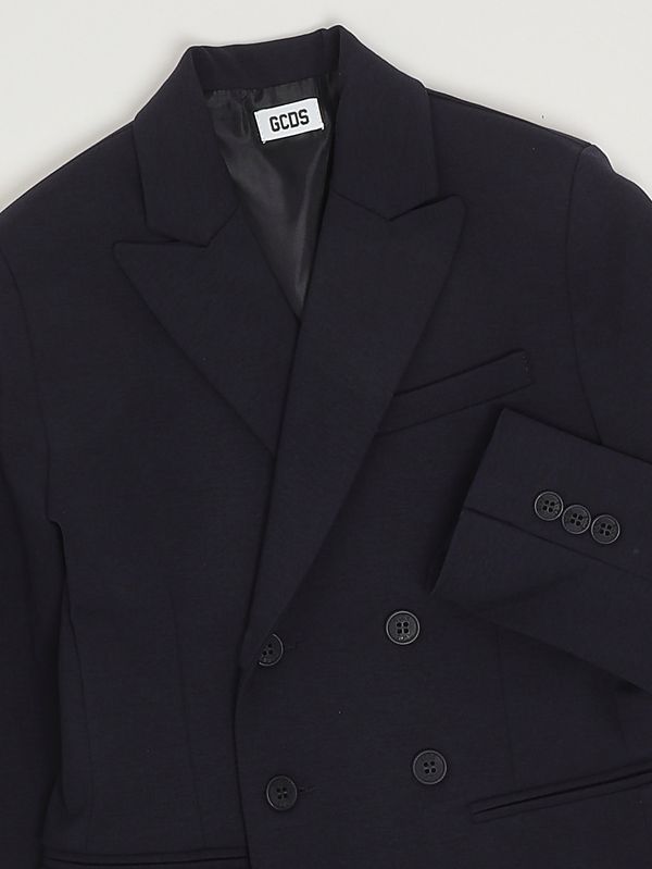 3. Blazer garçon en coton et nylon extensible Bleu GCDS c1bjqa510t328