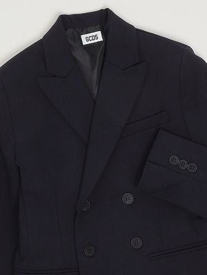 3. Blazer garçon en coton et nylon extensible Bleu