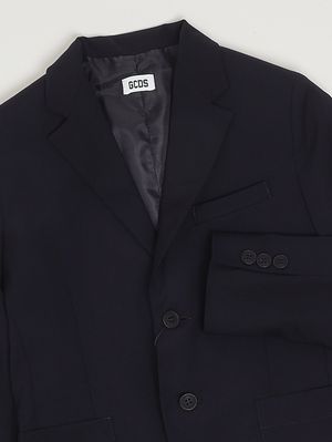 3. Blazer garçon en mélange de viscose extensible Bleu