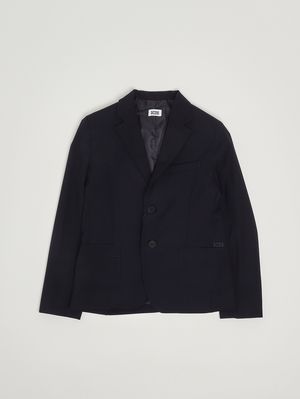 1. Blazer garçon en mélange de viscose extensible Bleu