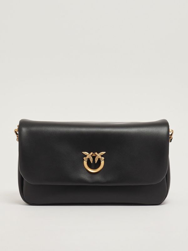 1. Women's Click Soft Baguette leather bag Black Pinko 106178a0qo