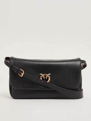 4. Women's Click Soft Baguette leather bag Black