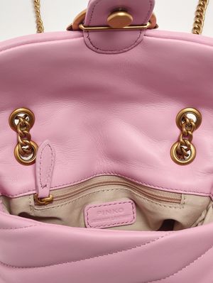 5. Bolso de mujer LOVE PUFF BABY de piel Rosa claro