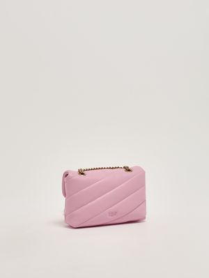 3. Bolso de mujer LOVE PUFF BABY de piel Rosa claro