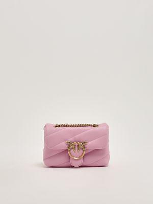 1. Bolso de mujer LOVE PUFF BABY de piel Rosa claro