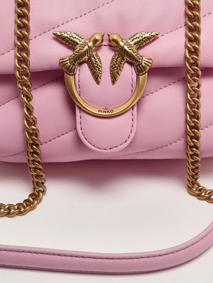 6. Bolso de mujer LOVE PUFF BABY de piel Rosa claro