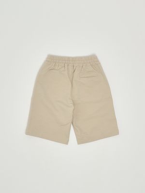 2. Pantalón corto para niño en mezcla de algodón elástico Beige
