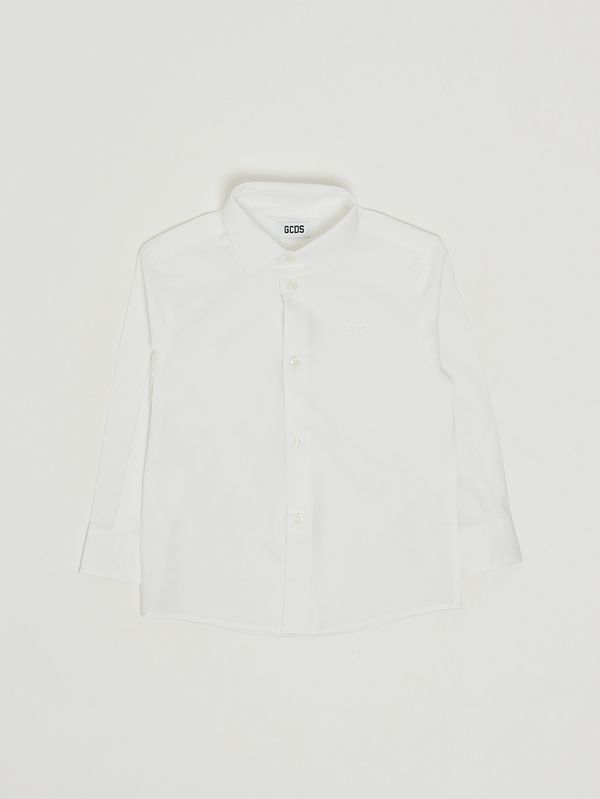1. Boys' stretch cotton shirt White GCDS c1bkqh518t330