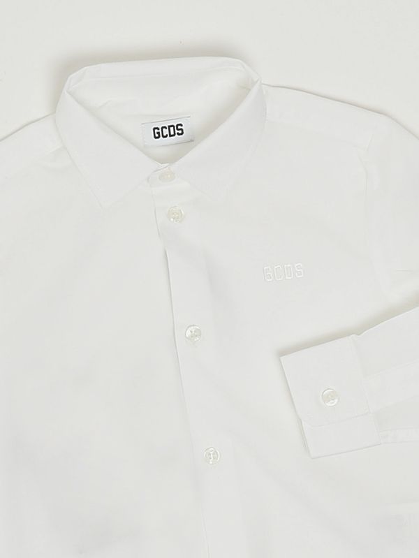 3. Boys' stretch cotton shirt White GCDS c1bkqh518t330