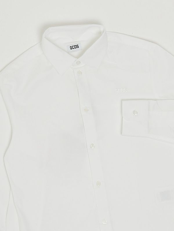 3. Camisa de niño en algodón elástico Blanco GCDS c1bjqh518t330