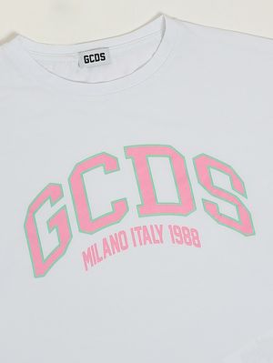 3. T-shirt bambina in jersey di cotone stretch Bianco Ottico