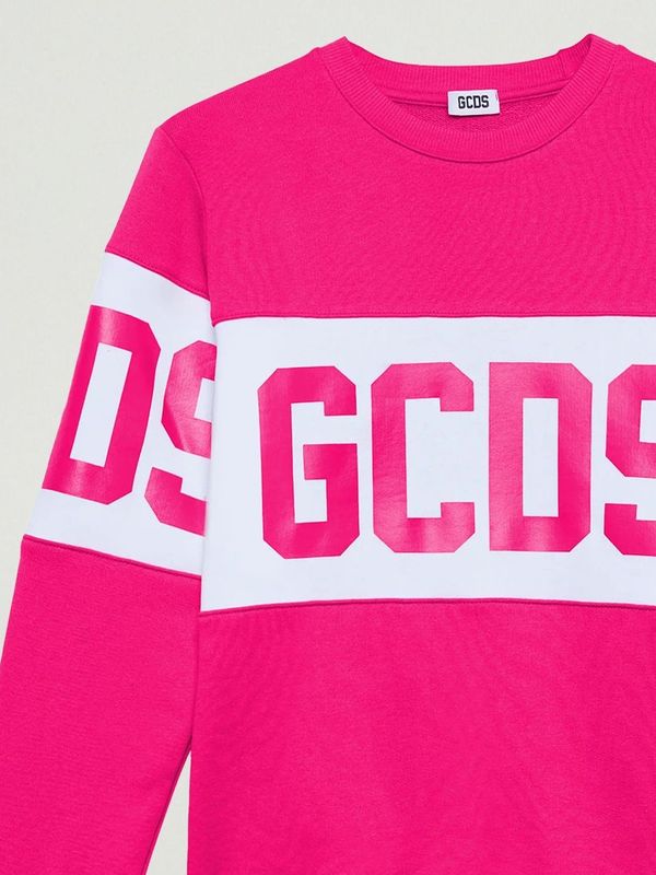 3. Boys' cotton-blend sweatshirt Fuchsia-White GCDS z0ujqe584f004