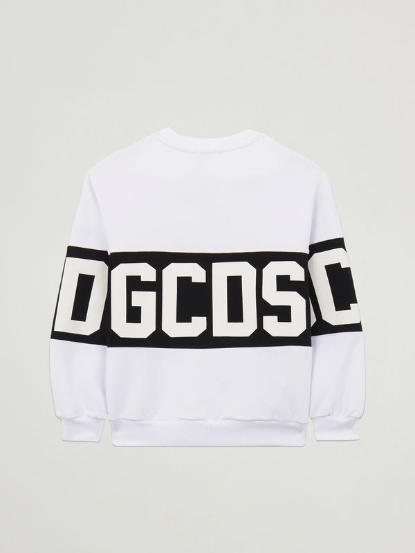 2. Boys' cotton-blend sweatshirt Black and White GCDS z0ujqe584f004