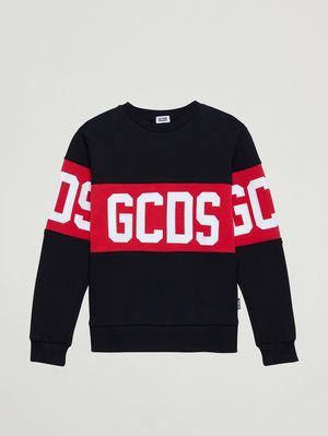 1. Sudadera de niño en mezcla de algodón Negro-Rojo