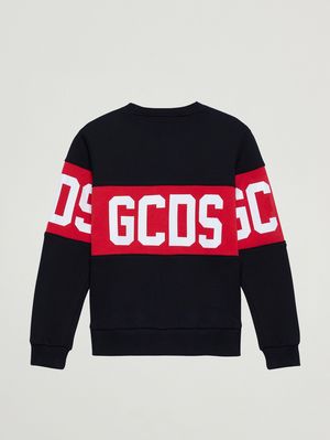 2. Sudadera de niño en mezcla de algodón Negro-Rojo