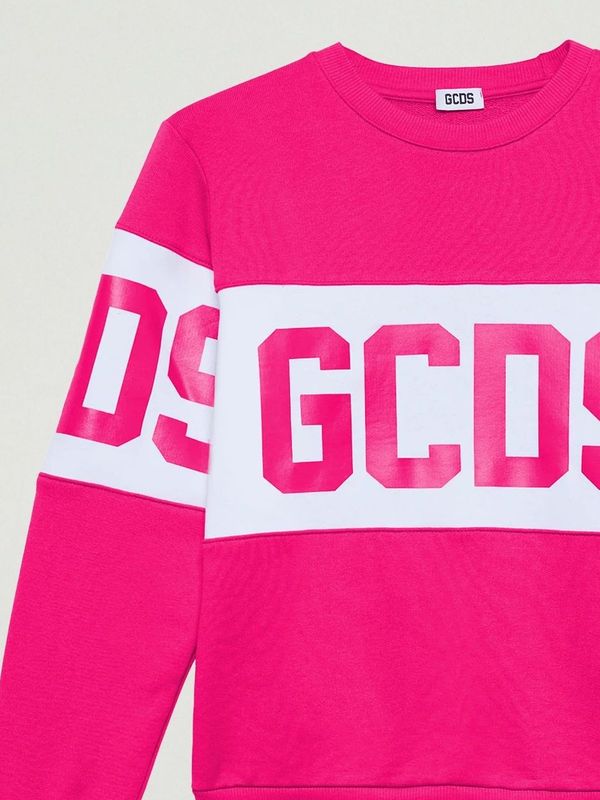 3. Boys' cotton-blend sweatshirt Fuchsia-White GCDS z0ukqe584f004