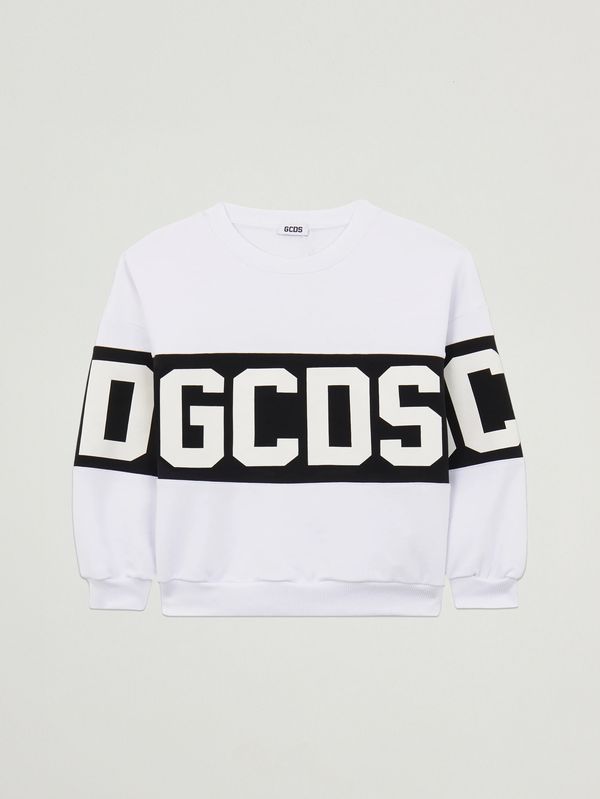 Sudadera para niño de mezcla de algodón Blanco-Negro GCDS