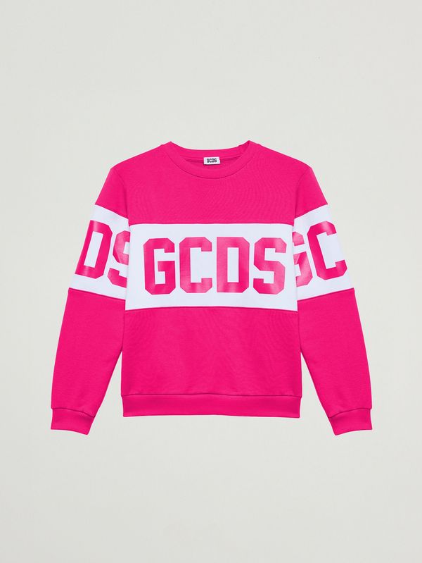 Sudadera para niño de mezcla de algodón Fucsia-Blanco GCDS