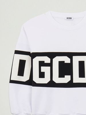 3. Boys' cotton-blend sweatshirt White-Black