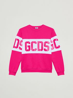 1. Sudadera para niño de mezcla de algodón Fucsia-Blanco