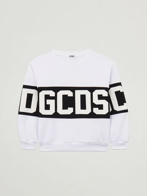 1. Boys' cotton-blend sweatshirt White-Black