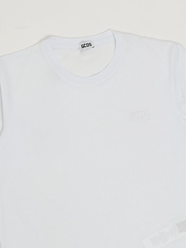 3. Camiseta de algodón para niño Blanco óptico GCDS c1bjqc608j105