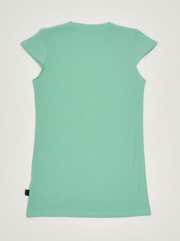 2. Vestido de niña de algodón elástico. Verde menta GCDS c1gjqb545j336