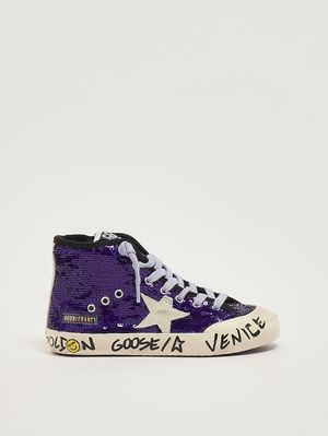 1. Mädchen-Sneaker Francy mit Pailletten Hellblau