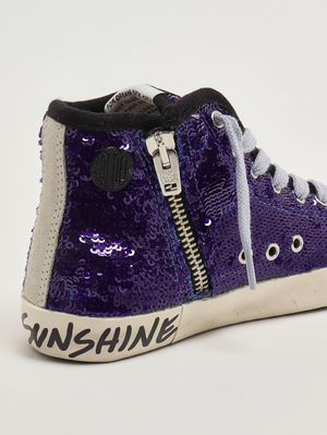 5. Mädchen-Sneaker Francy mit Pailletten Hellblau