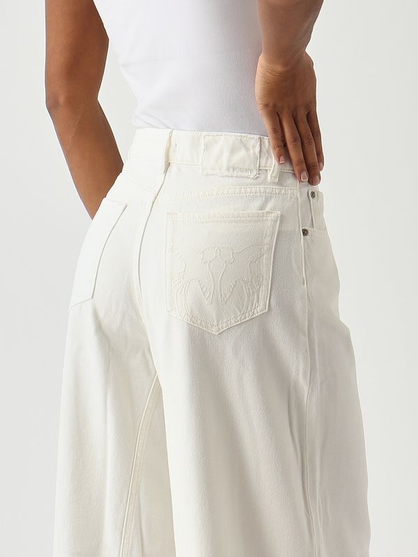 5. Jeans donna in lyocell e cotone Bianco Pinko 106228a32p