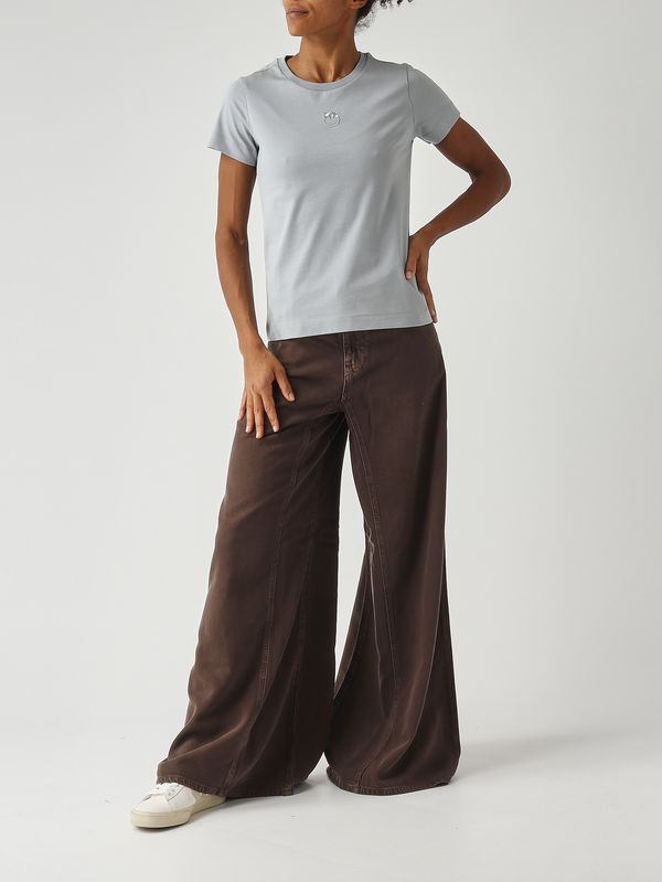 2. Jeans donna in lyocell e cotone Marrone Pinko 106228a32p
