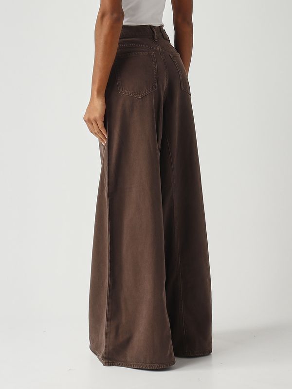4. Jeans donna in lyocell e cotone Marrone Pinko 106228a32p