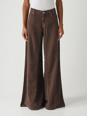 1. Jeans donna in lyocell e cotone Marrone