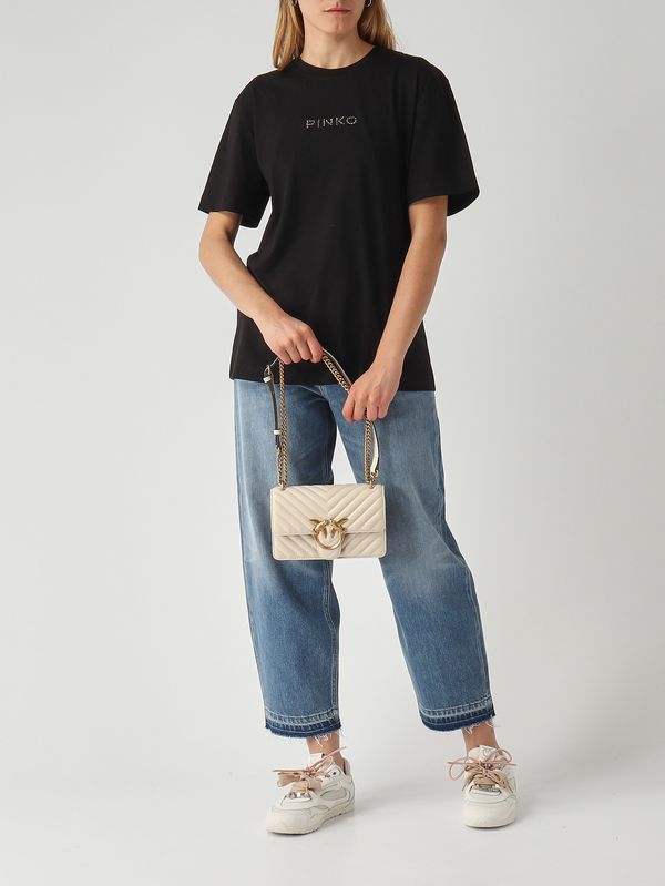 2. Women's Love One Mini DC bag in nappa leather White Pinko 100074a0gk