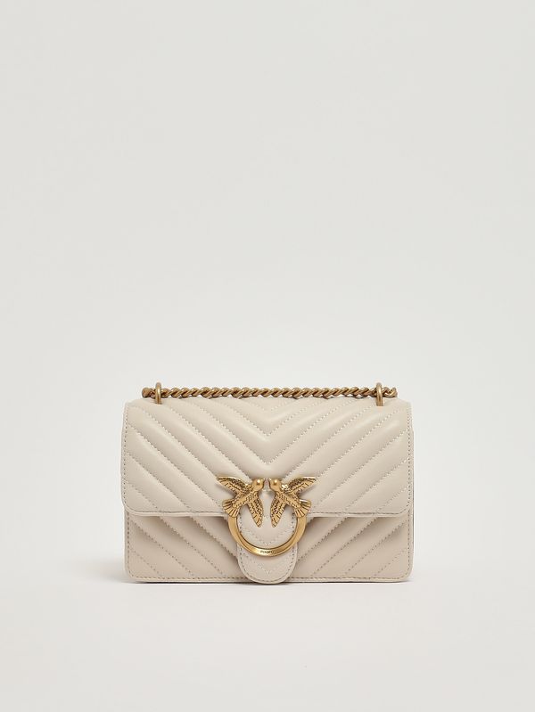 Bolso de mujer Love One Mini DC de piel napa Blanco Pinko