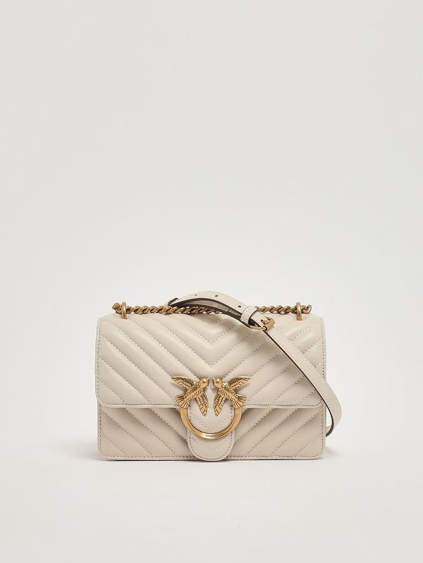 4. Women's Love One Mini DC bag in nappa leather White Pinko 100074a0gk