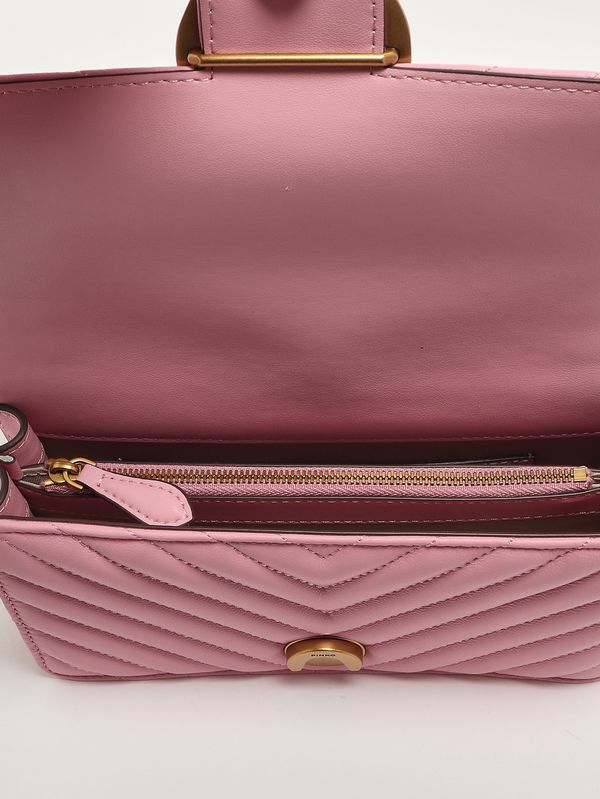 5. Women's Love One Mini DC bag in nappa leather Pink Pinko 100074a0gk