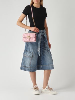 2. Women's Love One Mini DC bag in nappa leather Pink