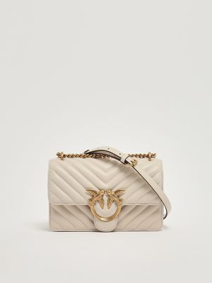 4. Women's Love One Mini DC bag in nappa leather White