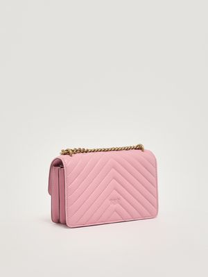 3. Women's Love One Mini DC bag in nappa leather Pink