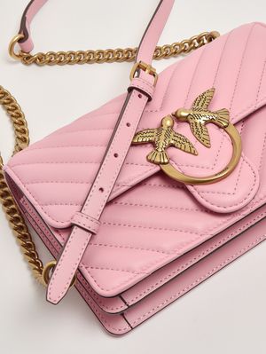 6. Women's Love One Mini DC bag in nappa leather Pink