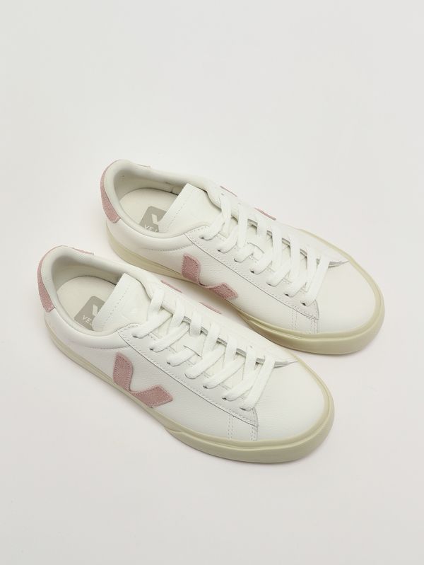 2. Women's Campo sneakers in ChromeFree leather White-Pink Veja cp0503886