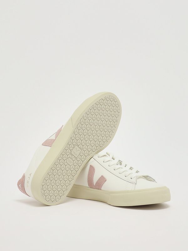 4. Women's Campo sneakers in ChromeFree leather White-Pink Veja cp0503886